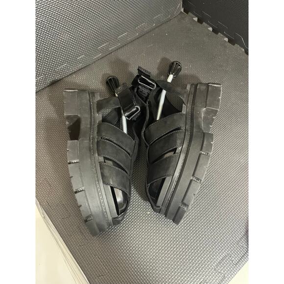 UGG ASHTON STRAPPY BLACK PLATFORM GLADIATOR SANDALS WOMENS SIZE 10 - Picture 4 of 7